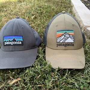 Patagonia Gray and Tan. 2 Caps